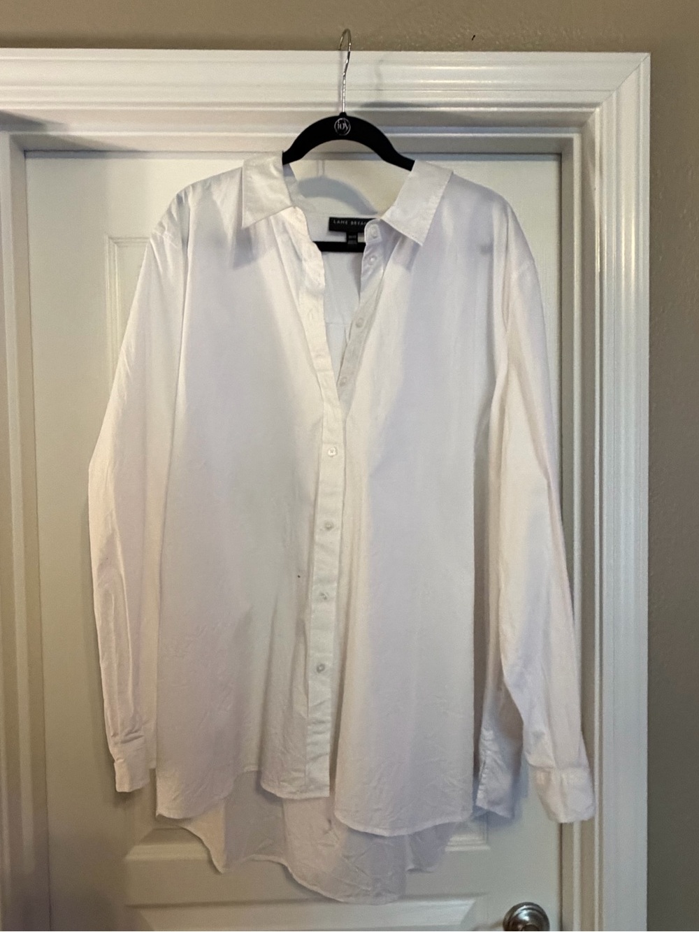 Lane Bryant White Button-Front Shirt